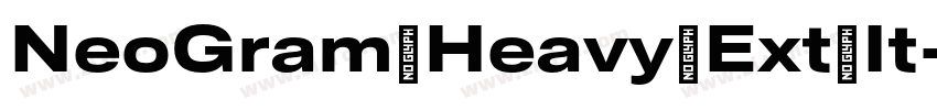 NeoGram Heavy Ext It字体转换